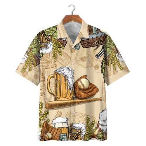 Baseball And Beer Hawaiian Shirt Shorts