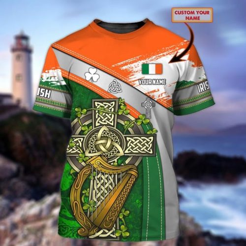 Personalized Irish Ireland Cross Shirt