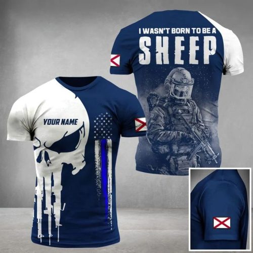 Personalized Alabama Police I Wasnt Born To Be A Sheep Shirt