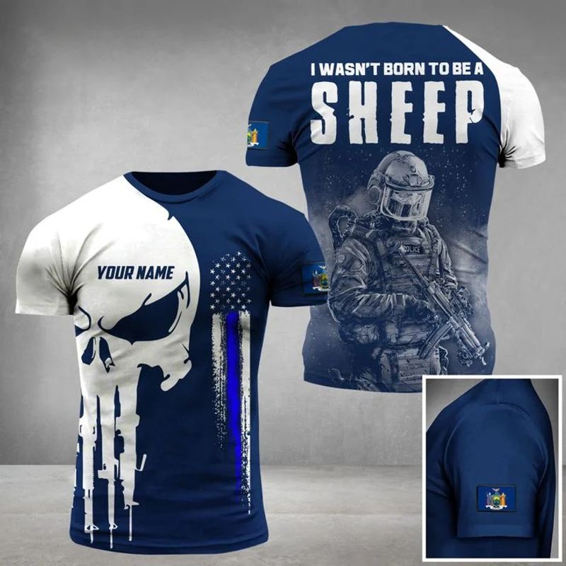 Personalized New York Police I Wasnt Born To Be A Sheep Shirt