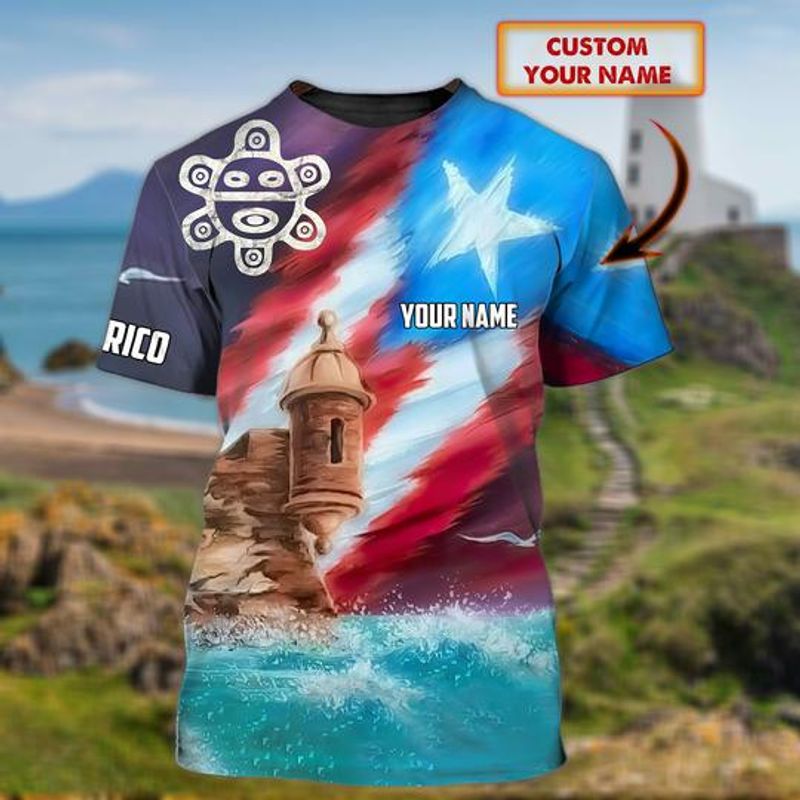 Personalized Puerto Rico 3 D Shirt