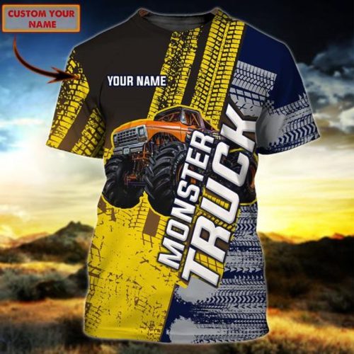 Personalized Monster Truck 3 D Shirt