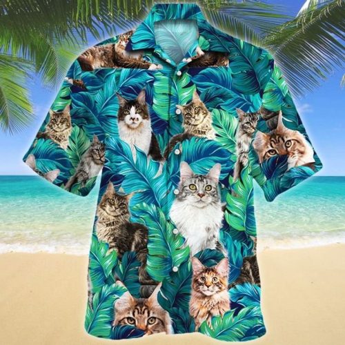 Maine Coon Cat Lovers Gift Hawaiian Shirt