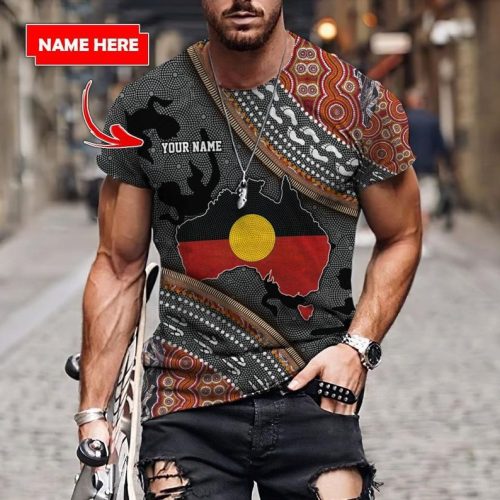 Custom Name Aboriginal Dots Zip Pattern 3 D Shirt