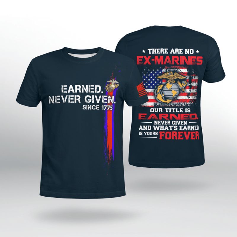 usmc-earned-never-given-theres-no-ex-marines-shirt-tagoteeshop