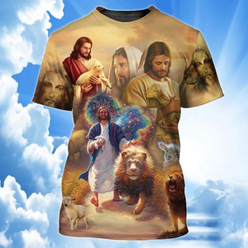 Jesus Lamb Of God Lion 3 D T Shirt