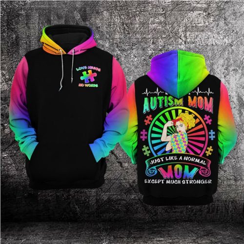 Autism Awareness Autism Mom Much Stronger Hoodie