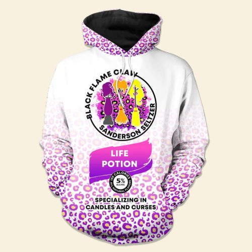 Black Flame Claw Sanderson Seltzer Life Potion Specializing In Candles And Curses Hoodie