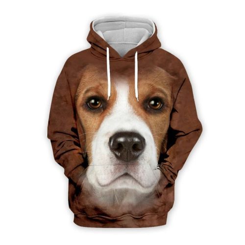 Beagle Dog 3 D All Over Printed Hoodie