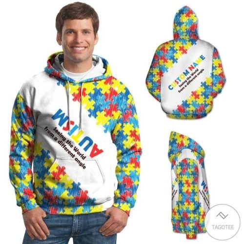 Autism Seeing The World From A Different Angle 3 D Hoodie