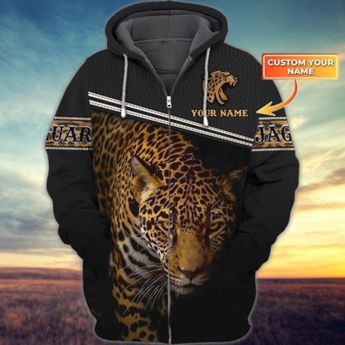Personalized Jaguar Zip Hoodie