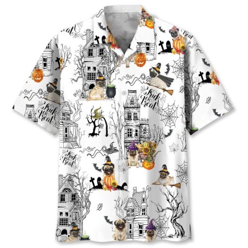 Pug Halloween Hawaiian Shirt
