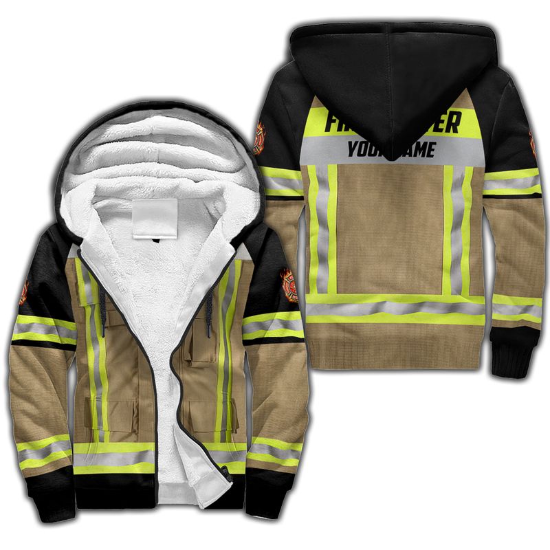 Personalized Firefighter Custom Fleece Hoodie