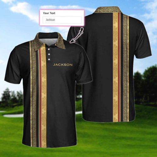 Personalized Luxury Baroque Pattern Polo Shirt