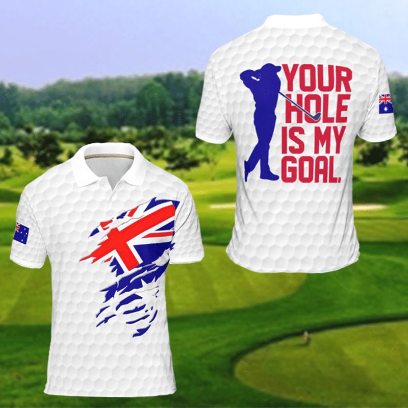 Australia Your Hole Is My Goal Golf Polo Shirt