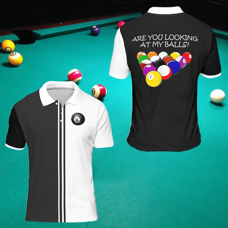 Are You Looking At My Balls Billiard Polo Shirt