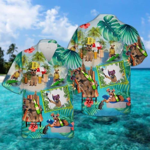 Welsh Terrier Surfing Hawaiian Shirt