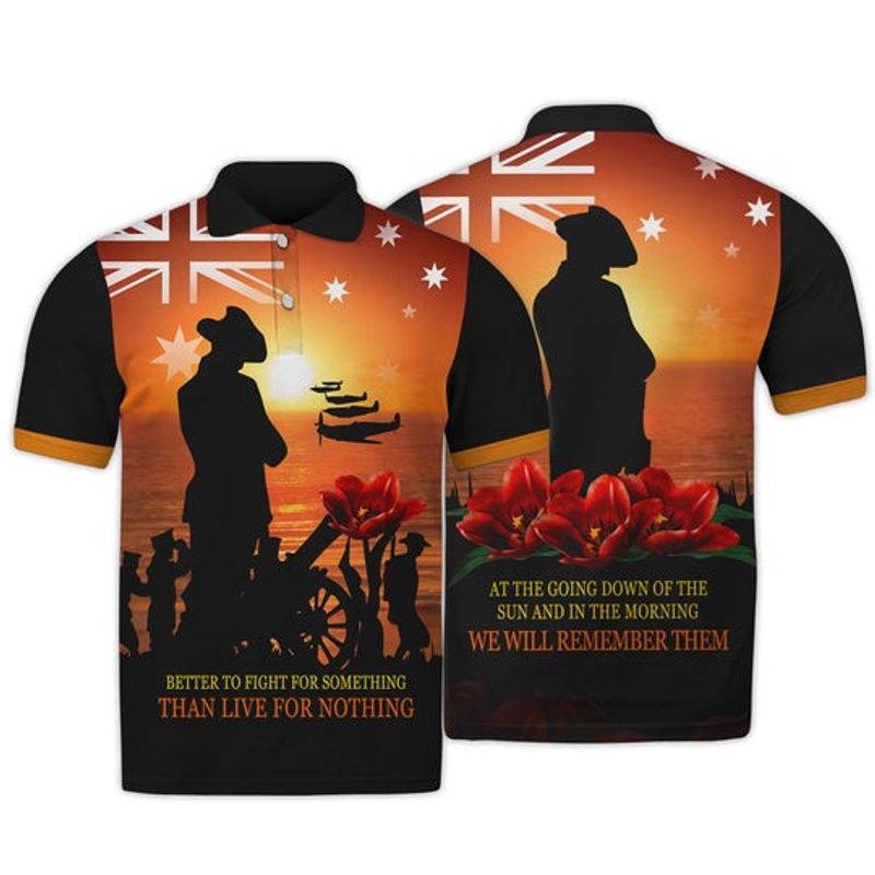 Anzac Lest We Forget Polo Shirt