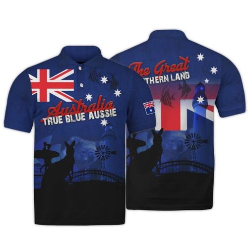 Australia True Blue Aussie The Great Southern Land Polo Shirt