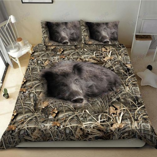 Boar Hunting Camo Bedding Set