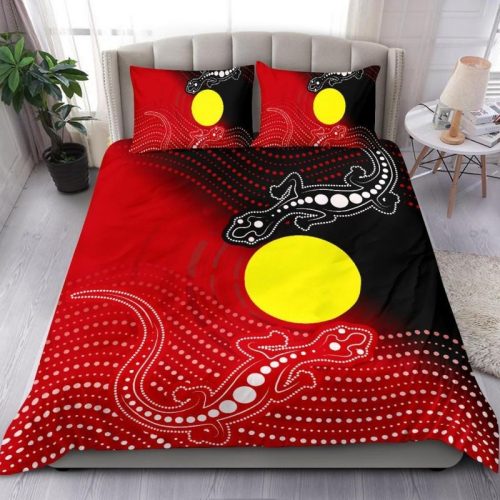 Aboriginal Australia Lizards And The Sun Bedding Set