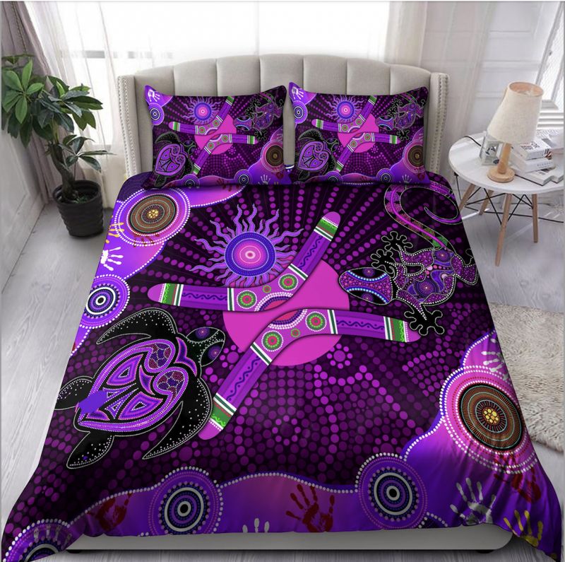 Aboriginal Australia Lizards And Turtle Bedding Set