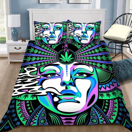 Beautiful Face Hippie Girl Bedding Set