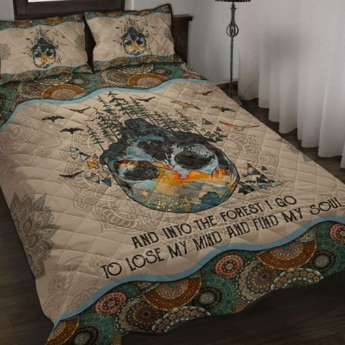 And Into The Forest I Go To Lose My Mind And Find My Soul Mandala Quilt Bedding Set