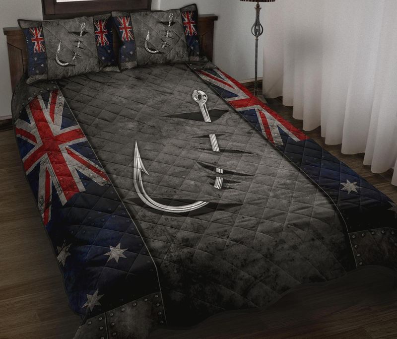 Australian Fishing Flag Quilt Bedding Set