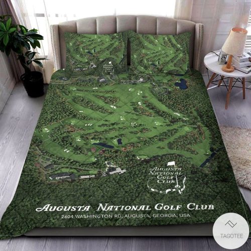 Augusta National Golf Club 3 D Quilt Bedding Set