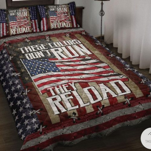 America These Colors Dont Run Quilt Bedding Set