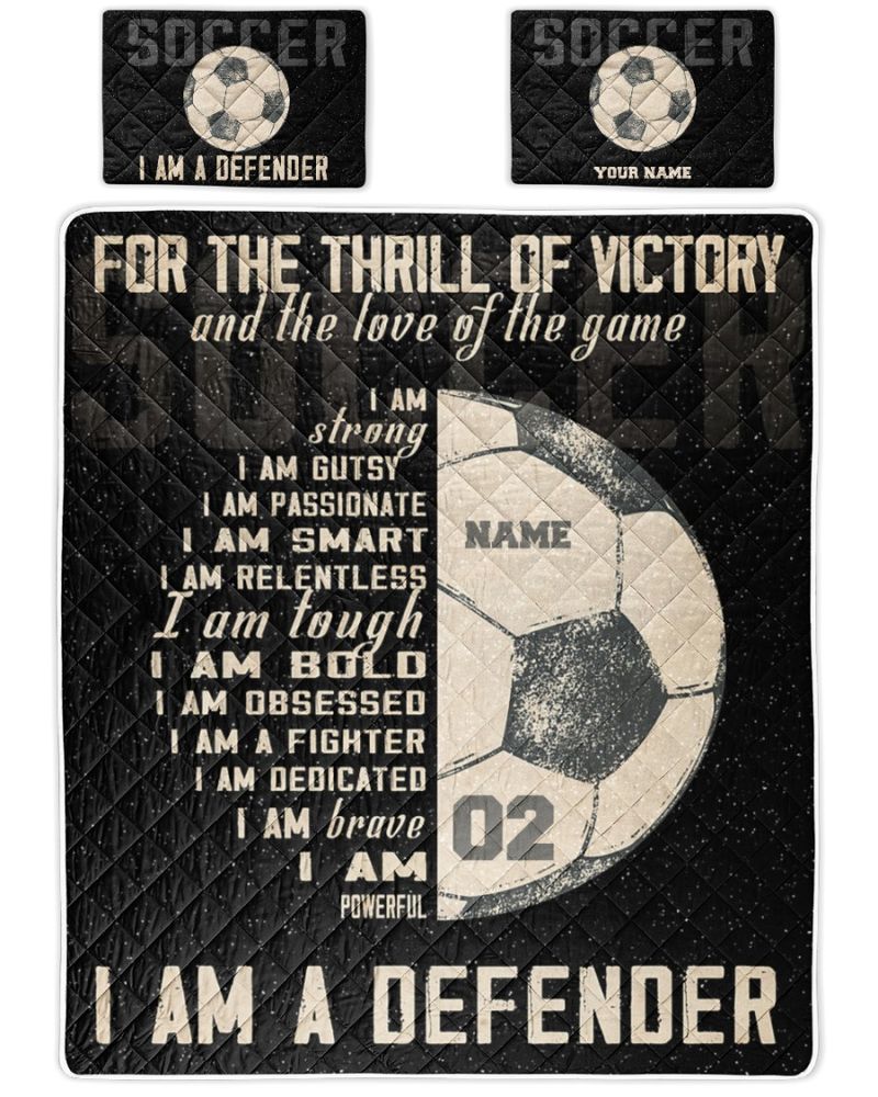 Personalized Soccer Vintage For The Thrill Of Victory And The Love Of Game Quilt Bedding Set