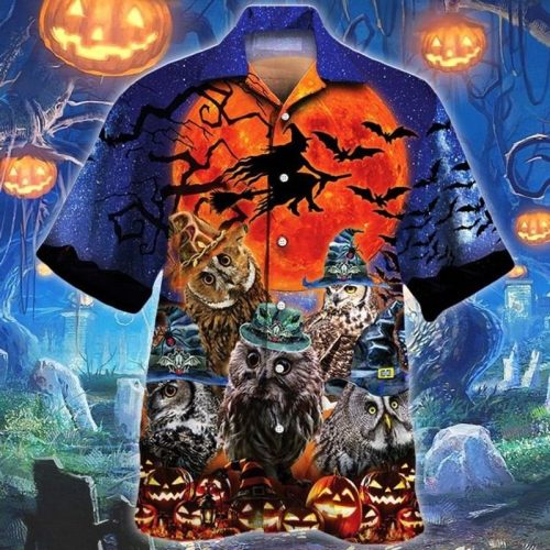 Owl Lovers Halloween Night Hawaiian Shirt