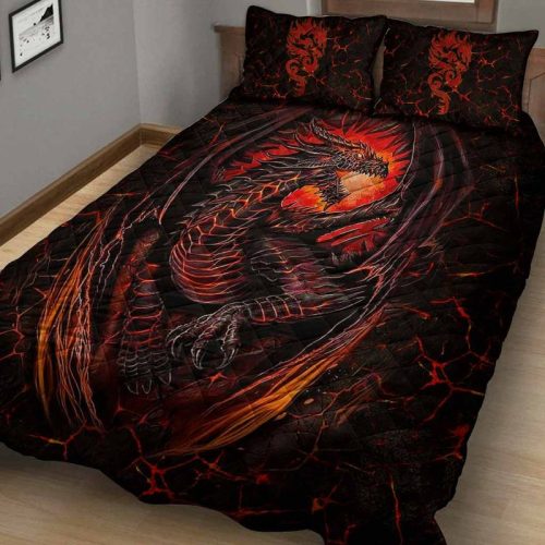 Dragon Lava Quilt Bedding Set