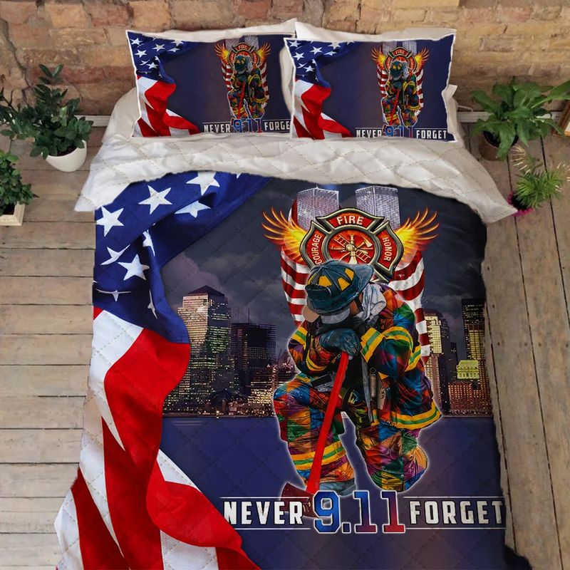 Never Forget September 9 11 Quilt Bedding Set