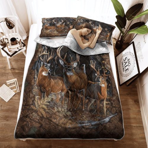 Deer Hunting Quilt Bedding Set