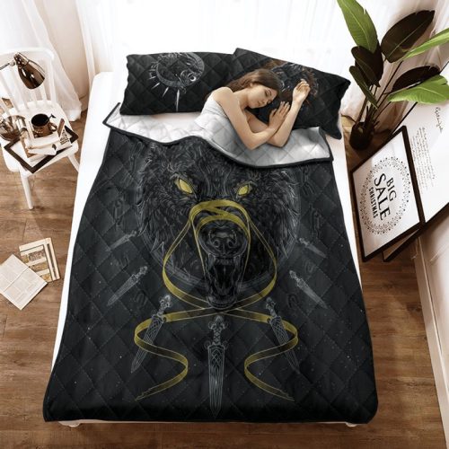Fenrir Viking Wolf Quilt Bedding Set