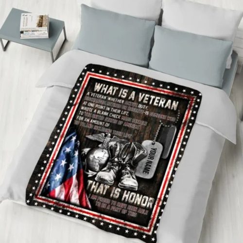 Personalized Us Marine Corps What Is An Veteran This Is An Honor Blanket