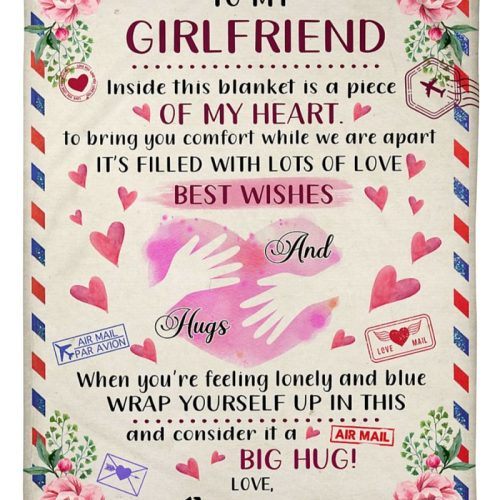 Personalized To My Girlfriend Big Hug Love Blanket