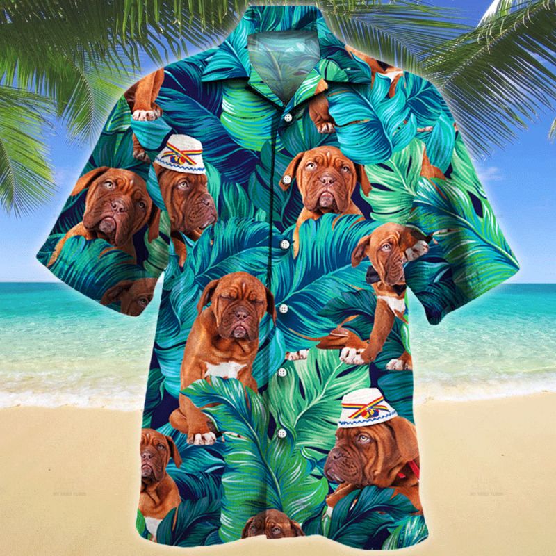 Dogue De Bordeaux Tropical Hawaiian Shirt