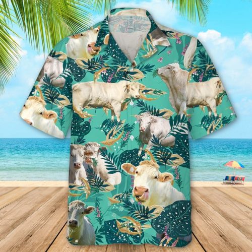 Charolais Cattle Funny Rosemary Hawaiian Shirt