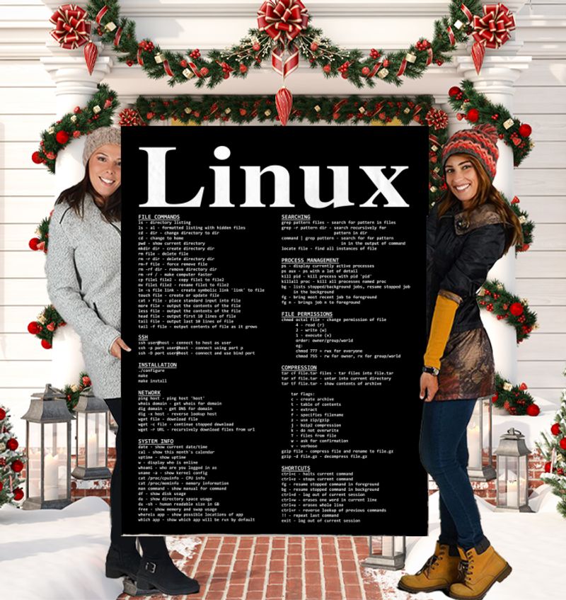 Linux Cheat Sheet Blanket