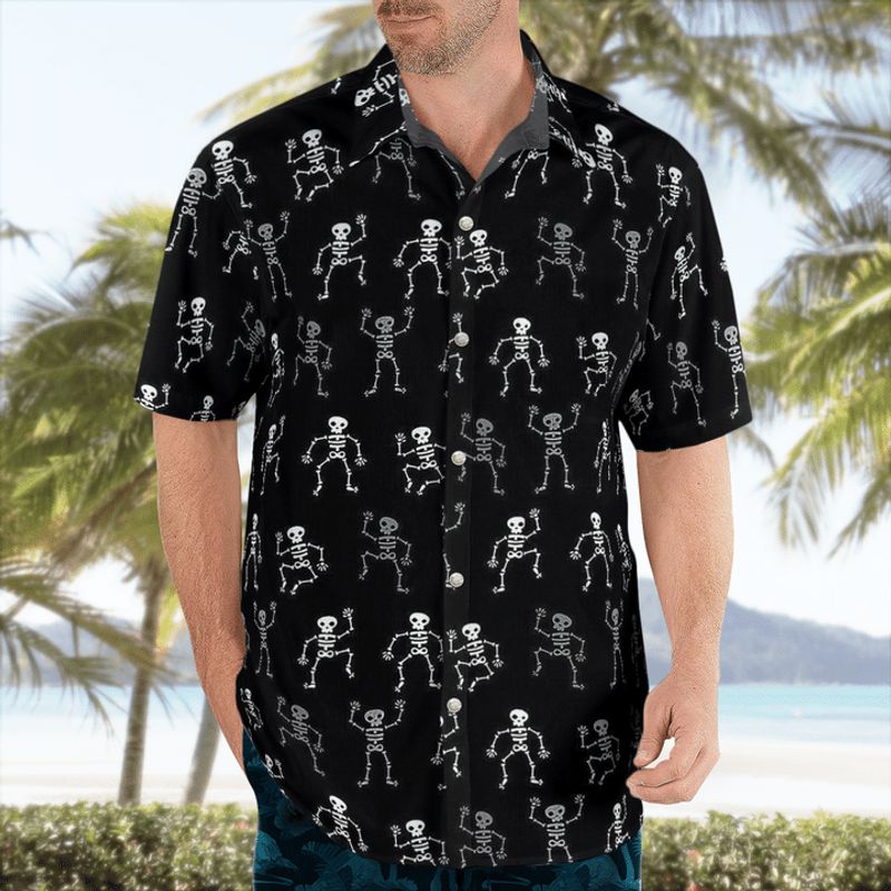 Skeleton Dancing Hawaiian Shirt
