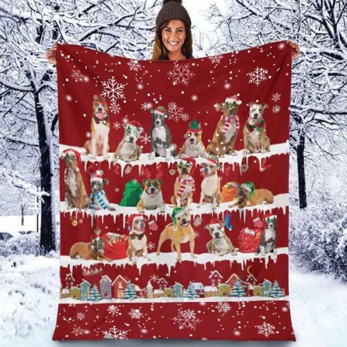 American Staffordshire Terrier Christmas Blanket