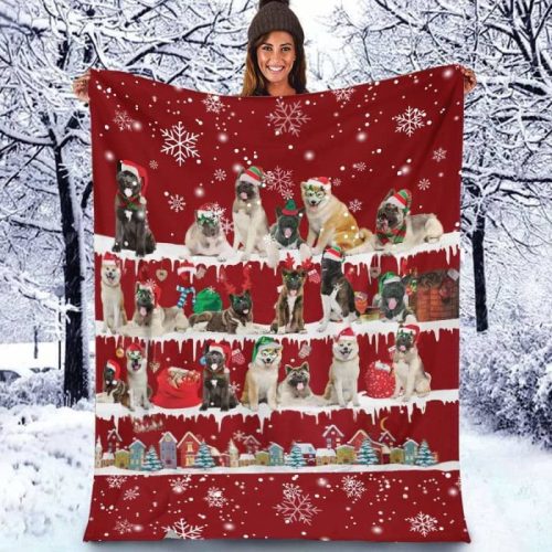 Akita Christmas Blanket