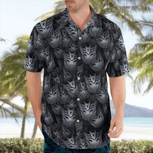 Black Decepticon Transformer Hawaiian Shirt