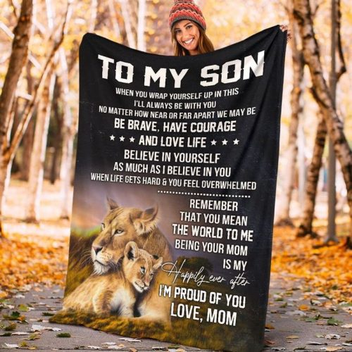 To My Son Im Proud Of You Love Mom Blanket