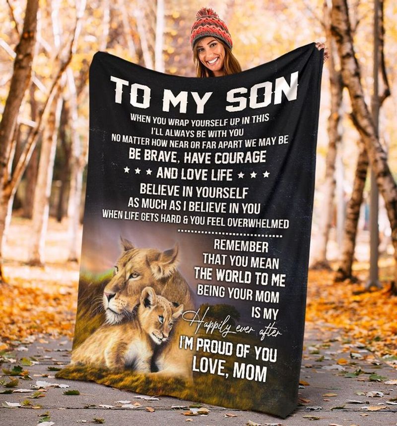 To My Son Im Proud Of You Love Mom Blanket
