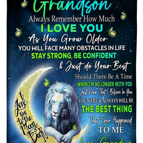 My Dear Grandson Love Grandma Blanket