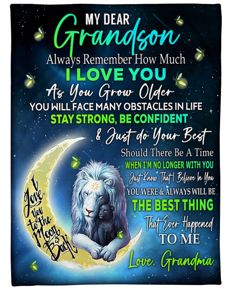 My Dear Grandson Love Grandma Blanket